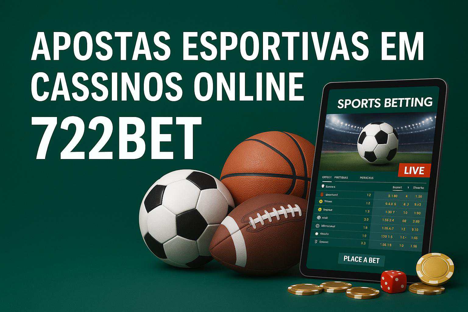 Apostas esportivas no cassino online 722BET