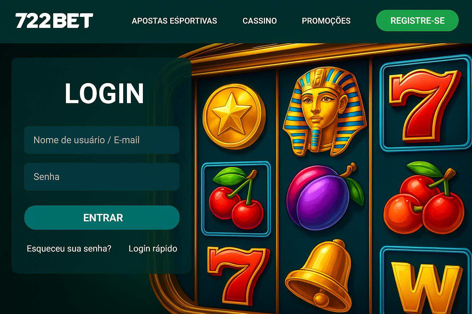 Registro na 722BET Garante Acesso a uma Vasta Seleção de jogo